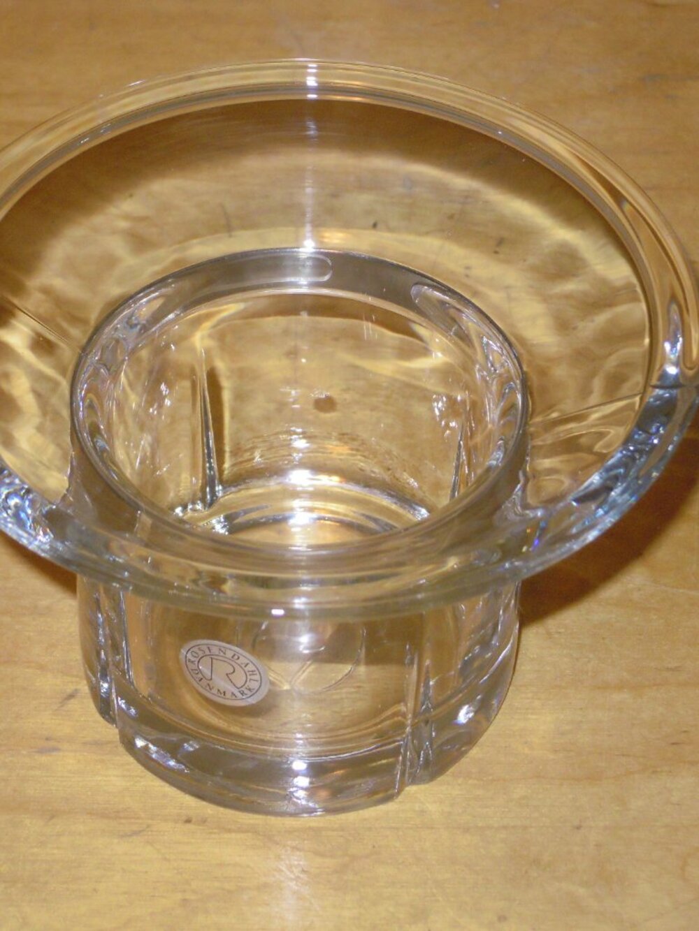 Pr Danish Danmark 2 ROSENDAHL Clear Glass Candle Holders Grand Cru